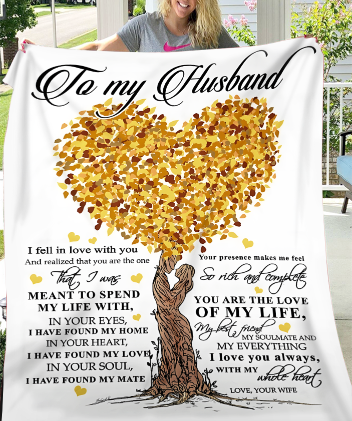 To My Husband Blanket – Forever Love From Wife (SKU26B-01279)