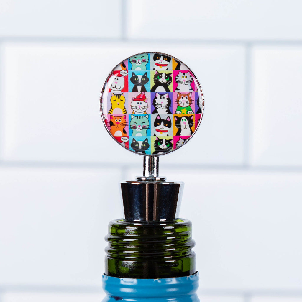 Tapón de vino con retrato de mascota - Juego de 2