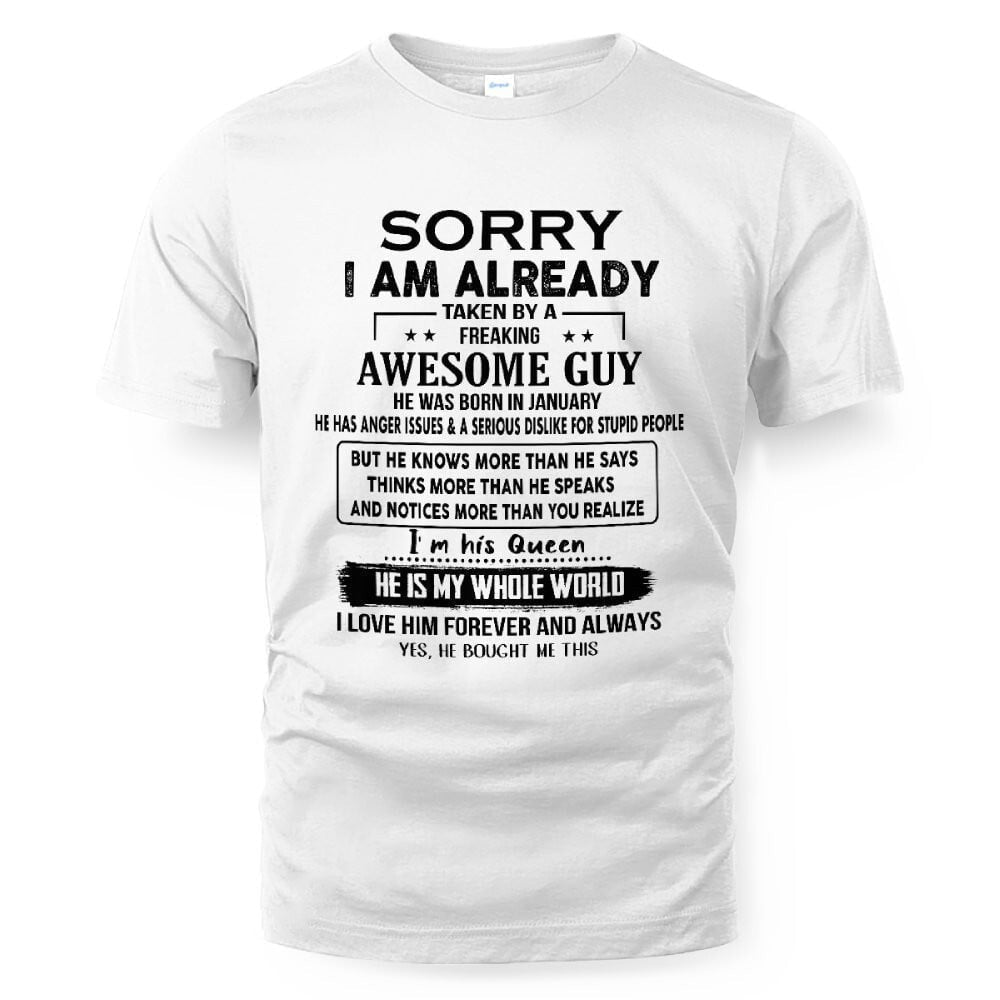 January - Awesome Boyfriend Born In January- Special gift for your Girlfriend - From Husband NGHL01 (SKUT08-11-01)
