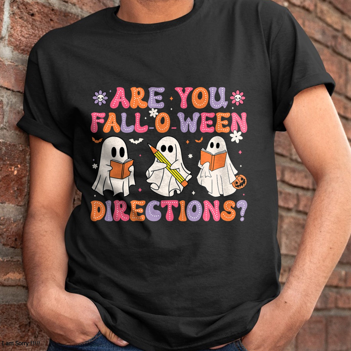 Camiseta de Halloween con Fantasma de Profesor de Instrucciones "¿Estás de Halloween?" - Camiseta/Sudadera Unisex de Halloween - NGHL00 (Copia)