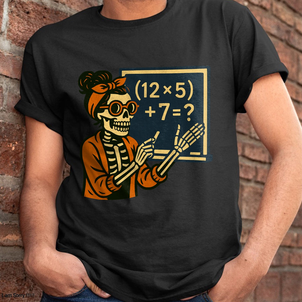 67 Teacher Halloween Skeleton Six Seven Meme Brainrot Math T-Shirt - Camiseta/Sudadera Unisex de Halloween - NGHL00