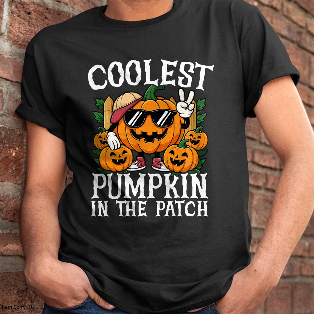 Camiseta de Halloween para niños y niñas con el diseño "The Coolest Pumpkin In The Patch" - Camiseta/Hoodie unisex de Halloween - NGHL00 (SKUT-2010HALLOWEEN-01)