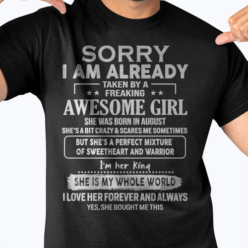 August - Awesome Girl - Perfect Gift For Your Boyfriend, Husband From Wife - NGHL08 (SKU04-86MT-08)