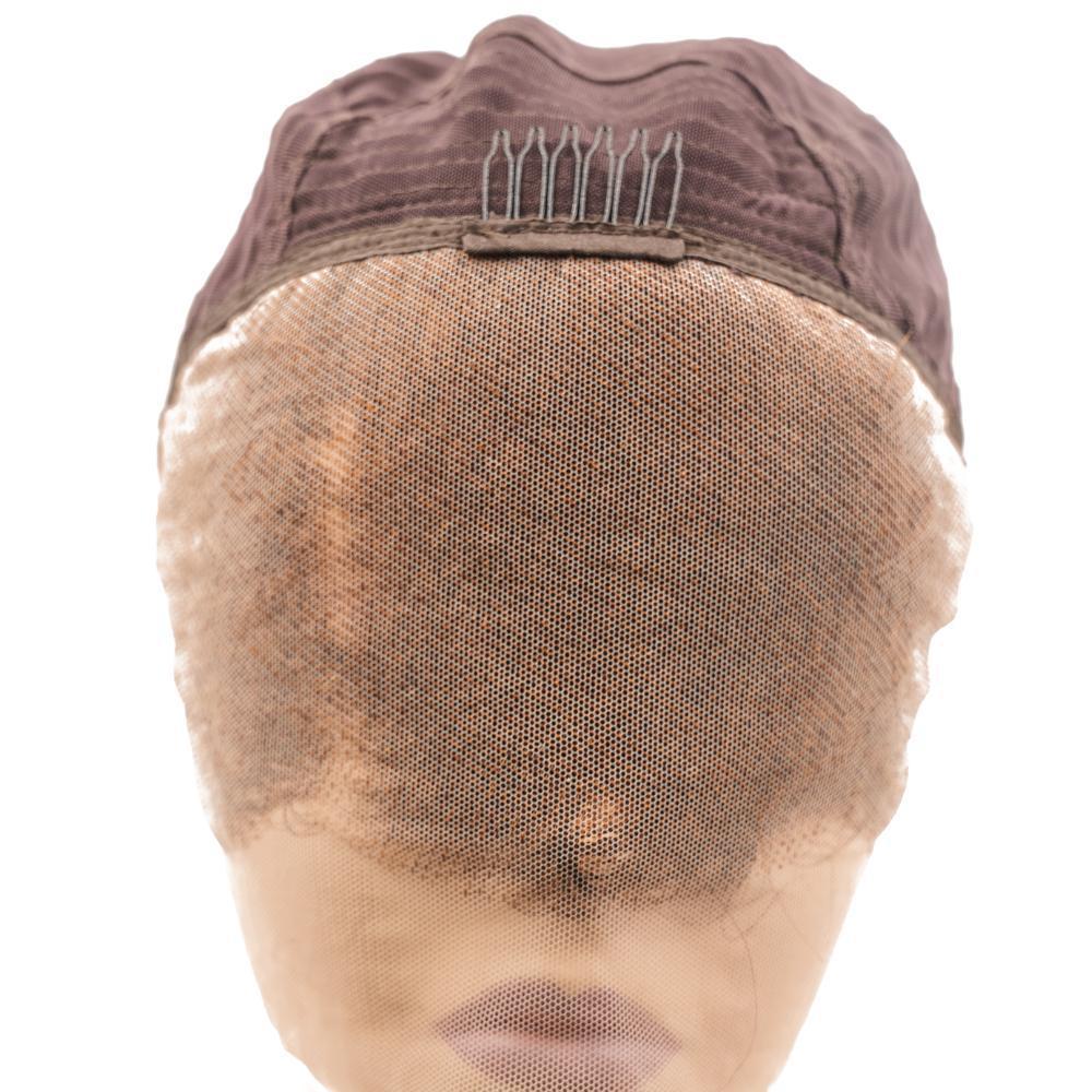 Peluca Bob de cabello humano 100%, con encaje frontal transparente 13x4, color café