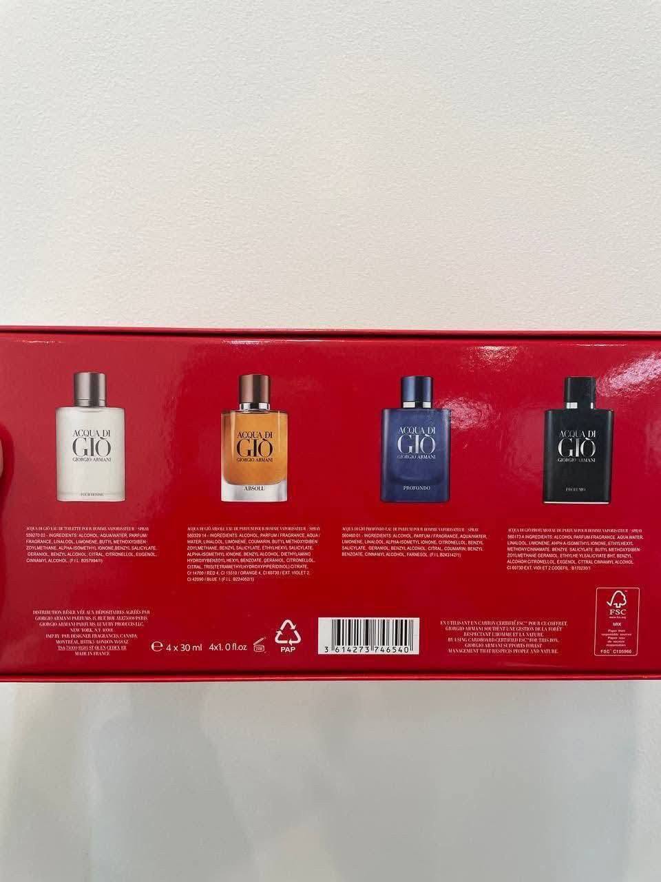 Giorgio Armani ACQUA DI GIO Set 4IN1 Red Box Set 4×30ml