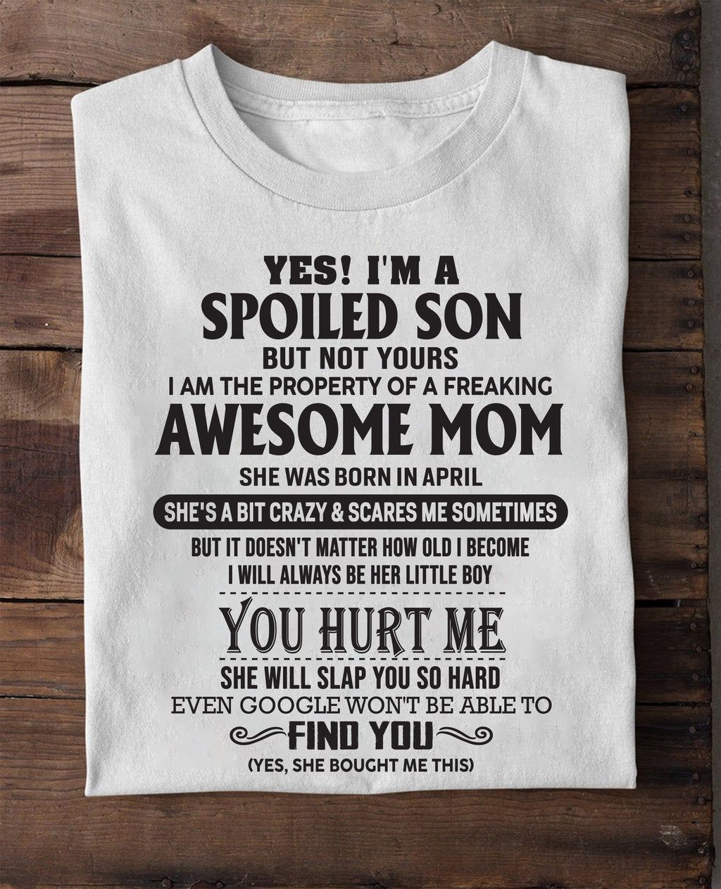 Abril - Mamá Impresionante - Regalo perfecto para hijo de parte de mamá - NGHL04 (SKU-MS01-04)