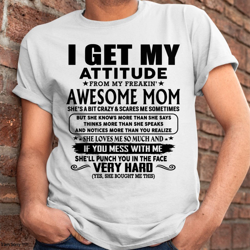 Gracias Mamá - HEREDÉ MI ACTITUD DE MI SÚPER MADRE - Regalo de Mamá para Hijo e Hija - NGHL00 (SKU-TMD-CU-00)