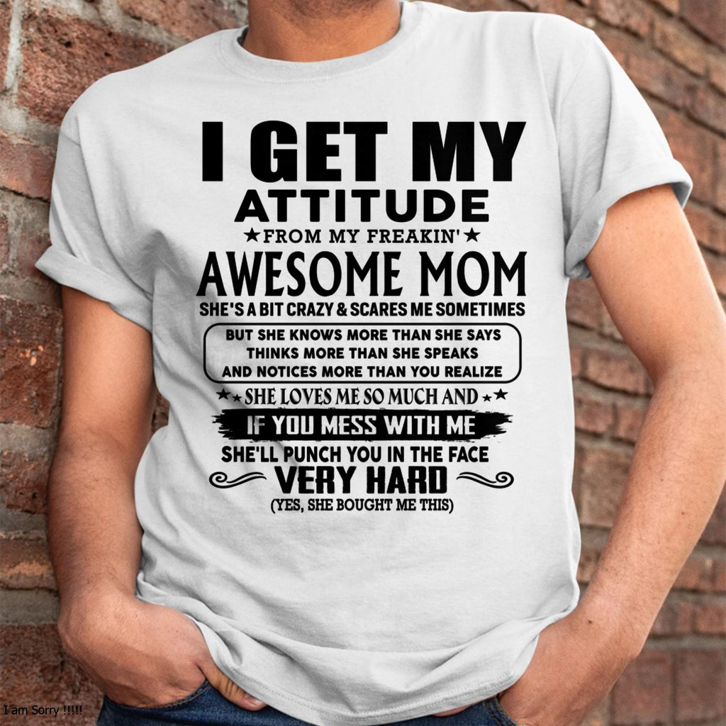 Gracias Mamá - TENGO MI ACTITUD DE MI SÚPER ASOMBROSA MAMÁ - Regalo para hijo e hija de mamá - NGHL00 (SKU-TMD-CU-00)