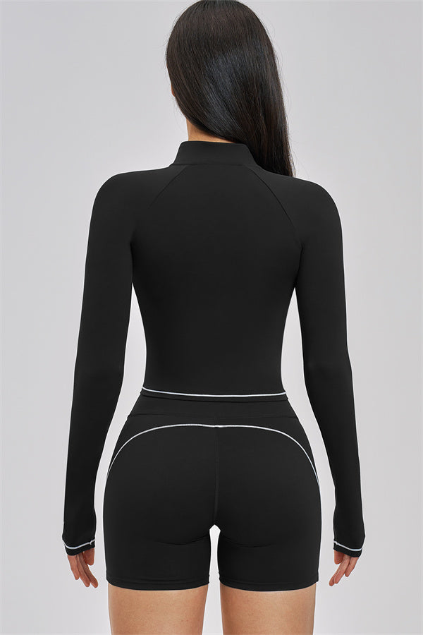 Conjunto de 3 piezas de chaqueta, top corto y pantalón corto Unbound