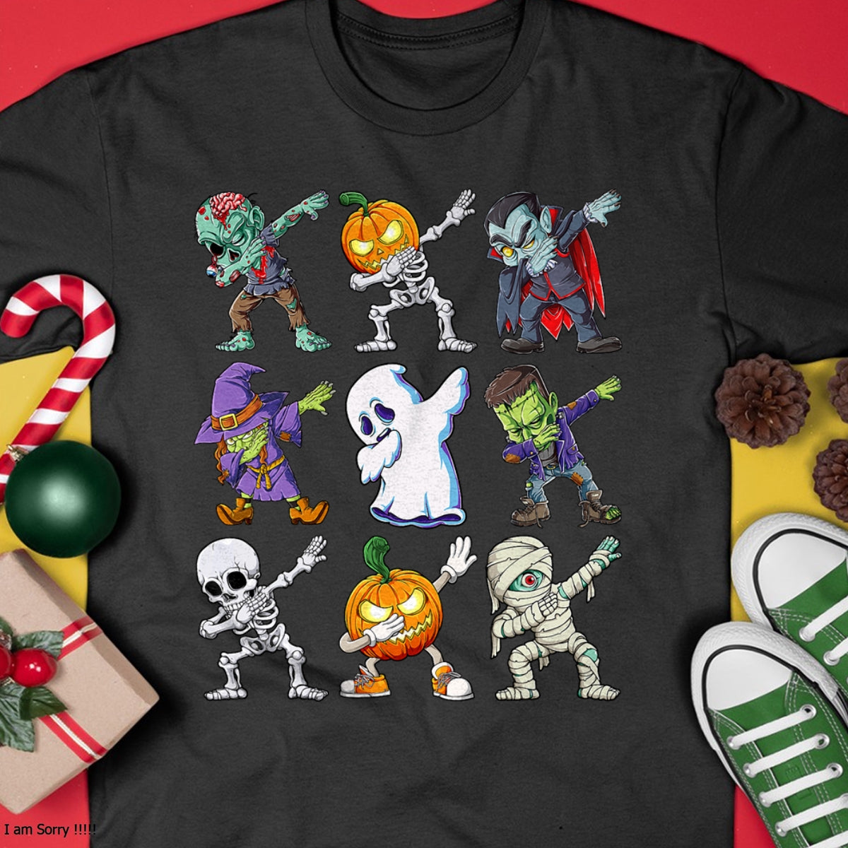 Camiseta de Halloween para niños con estampado de esqueleto, zombi, calabaza, momia y dabbing - Camiseta/Sudadera unisex de Halloween - NGHL00