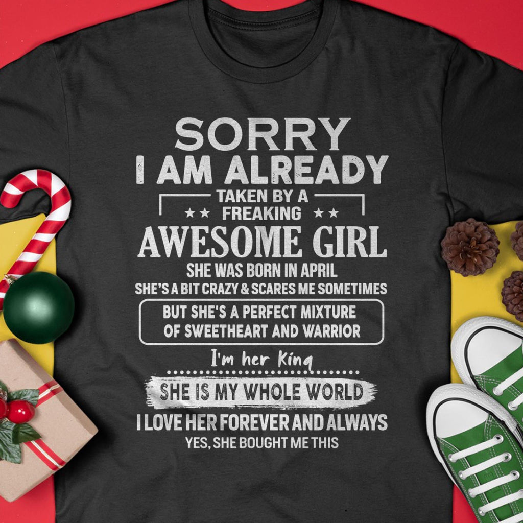 April - Awesome Girl - Perfect Gift For Your Boyfriend, Husband From Wife - NGHL04  (SKU04-86MT-04)