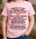 Camiseta de niña cristiana – Edición "Spoiled by Grandma May" – De la abuela a la nieta NGHL05 (SKU07-181-05)
