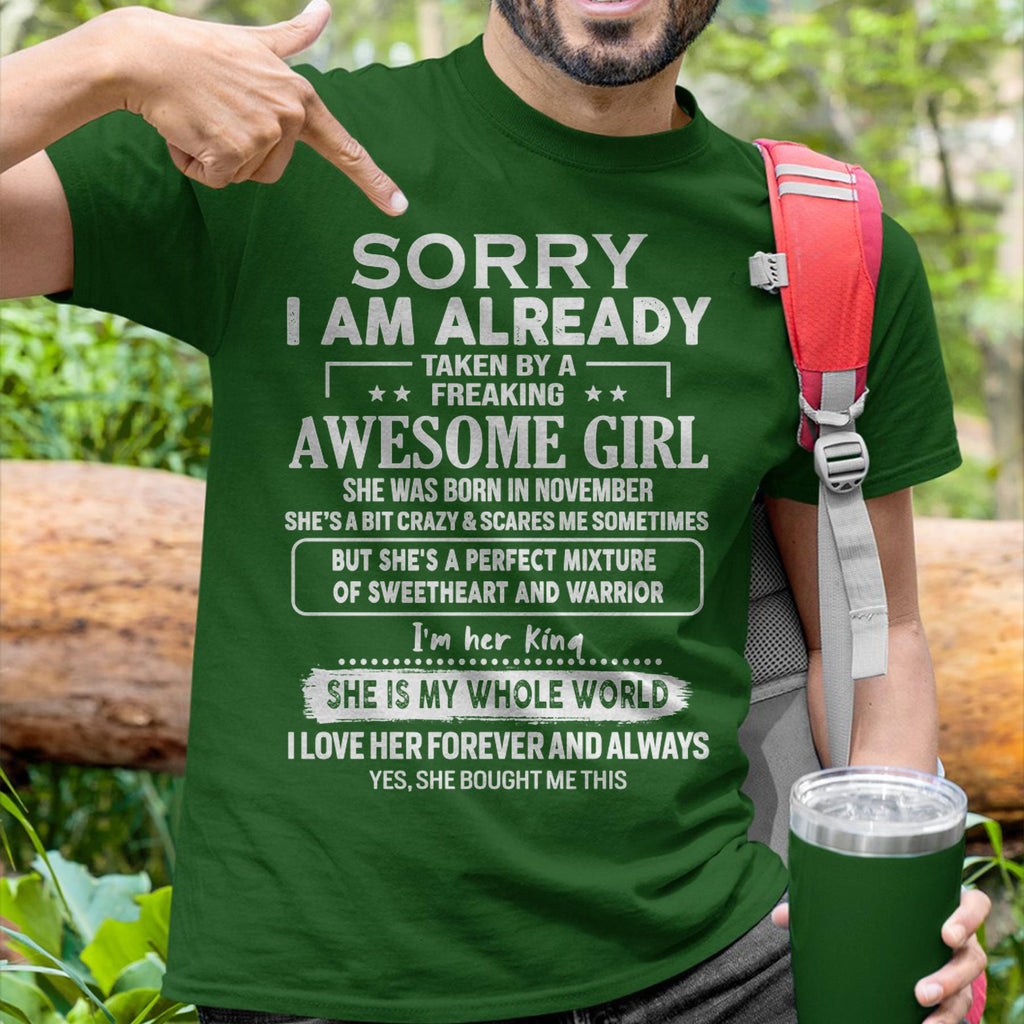November - Awesome Girl - Perfect Gift For Your Boyfriend, Husband From Wife - NGHL11 (SKU04-86MT-11)