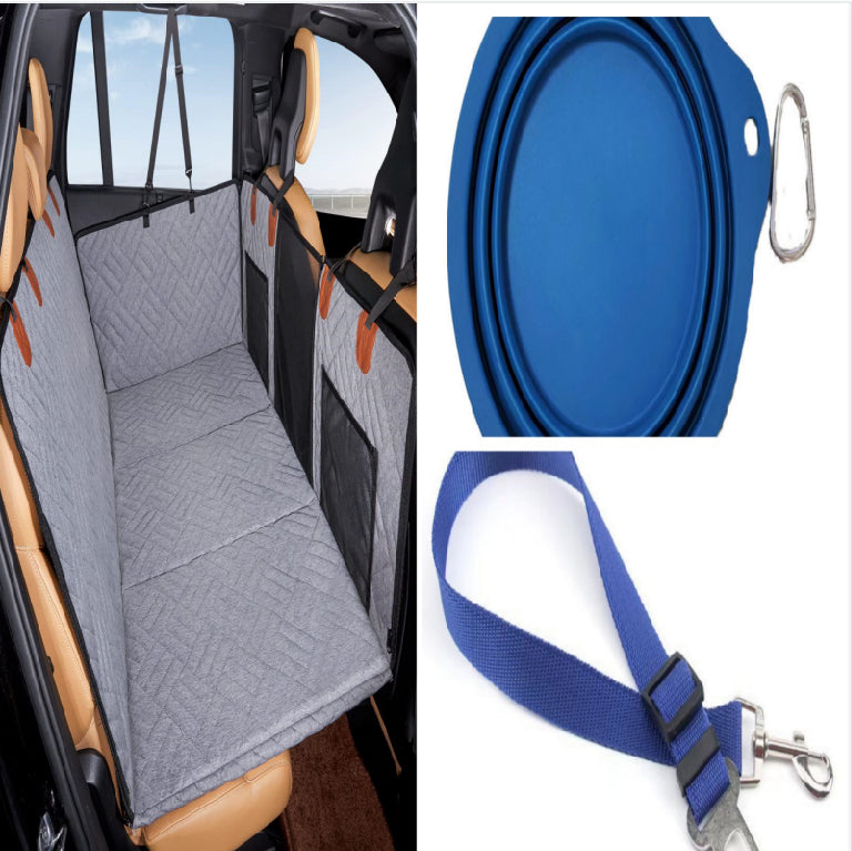 Waterproof Pet Car Seat Cushion — Black & Gray, Single & Bundle Sets