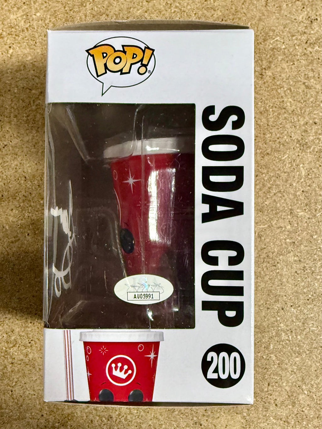 Geena Davis Funko Pop! firmado Vaso de refresco de cine n.º 200 con certificado JSA