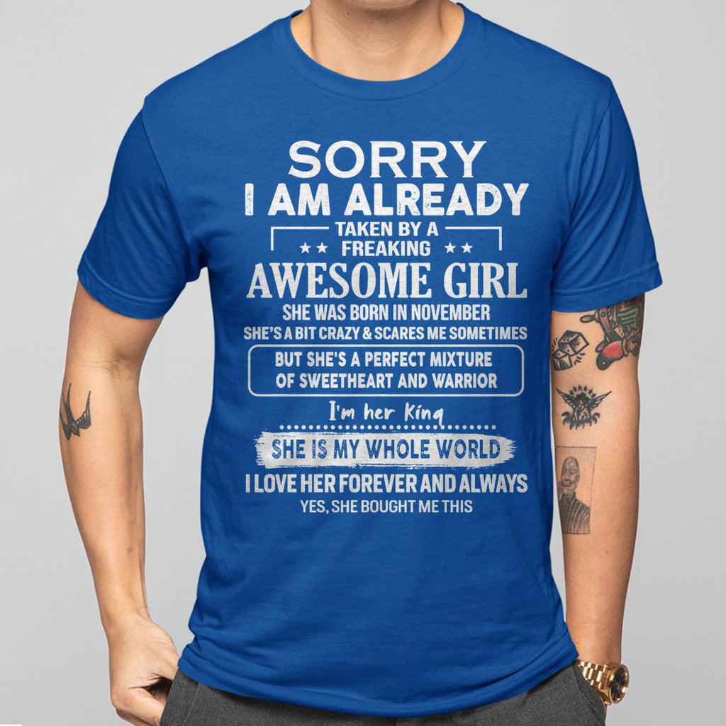 November - Awesome Girl - Perfect Gift For Your Boyfriend, Husband From Wife - NGHL11 (SKU04-86MT-11)