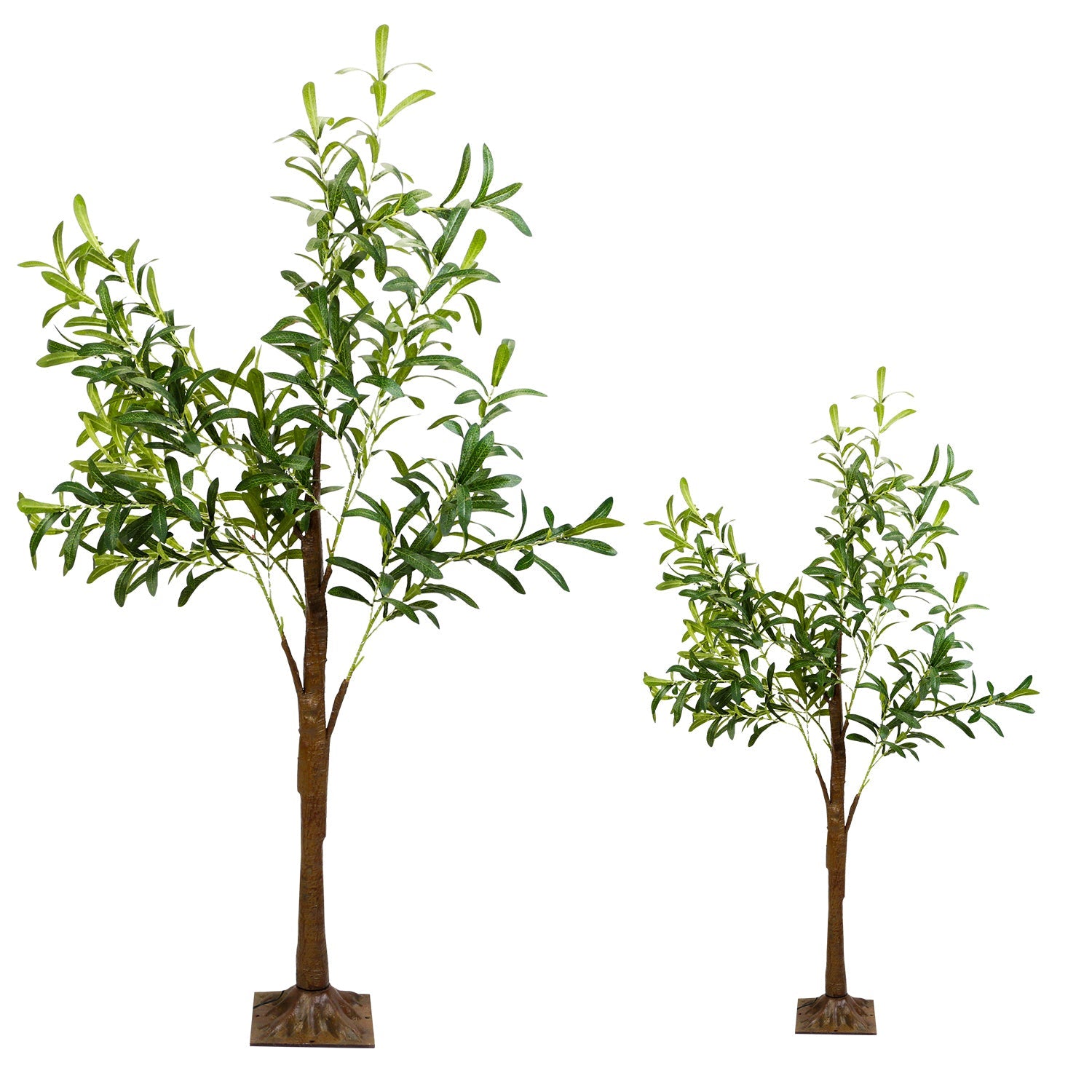 Árbol de olivo artificial iluminado con luces LED, 180 luces, 1,22 m, árbol de follaje artificial decorativo realista con luz blanca cálida, mando a distancia y 8 modos de iluminación, 10 A