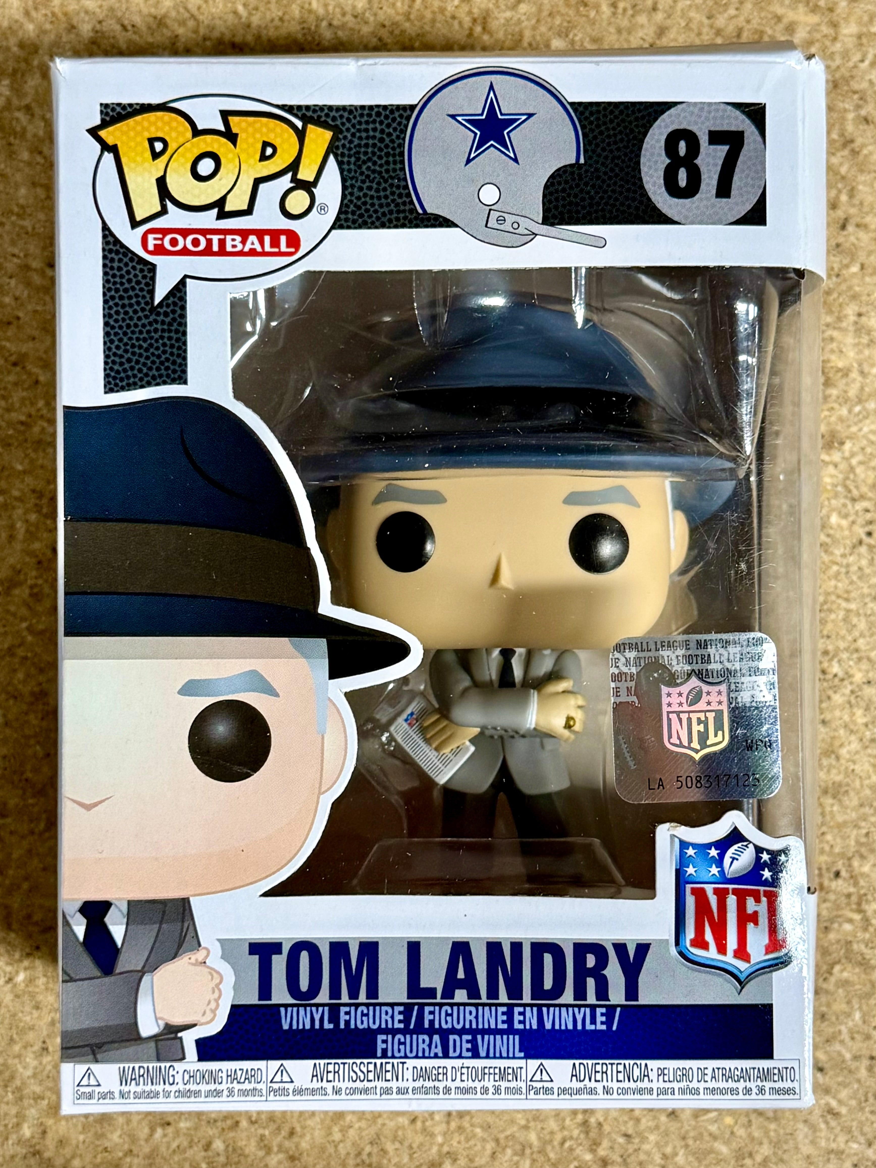 Funko Pop! Fútbol Tom Landry #87 NFL Dallas Cowboys Entrenador 2017 How Bout Them