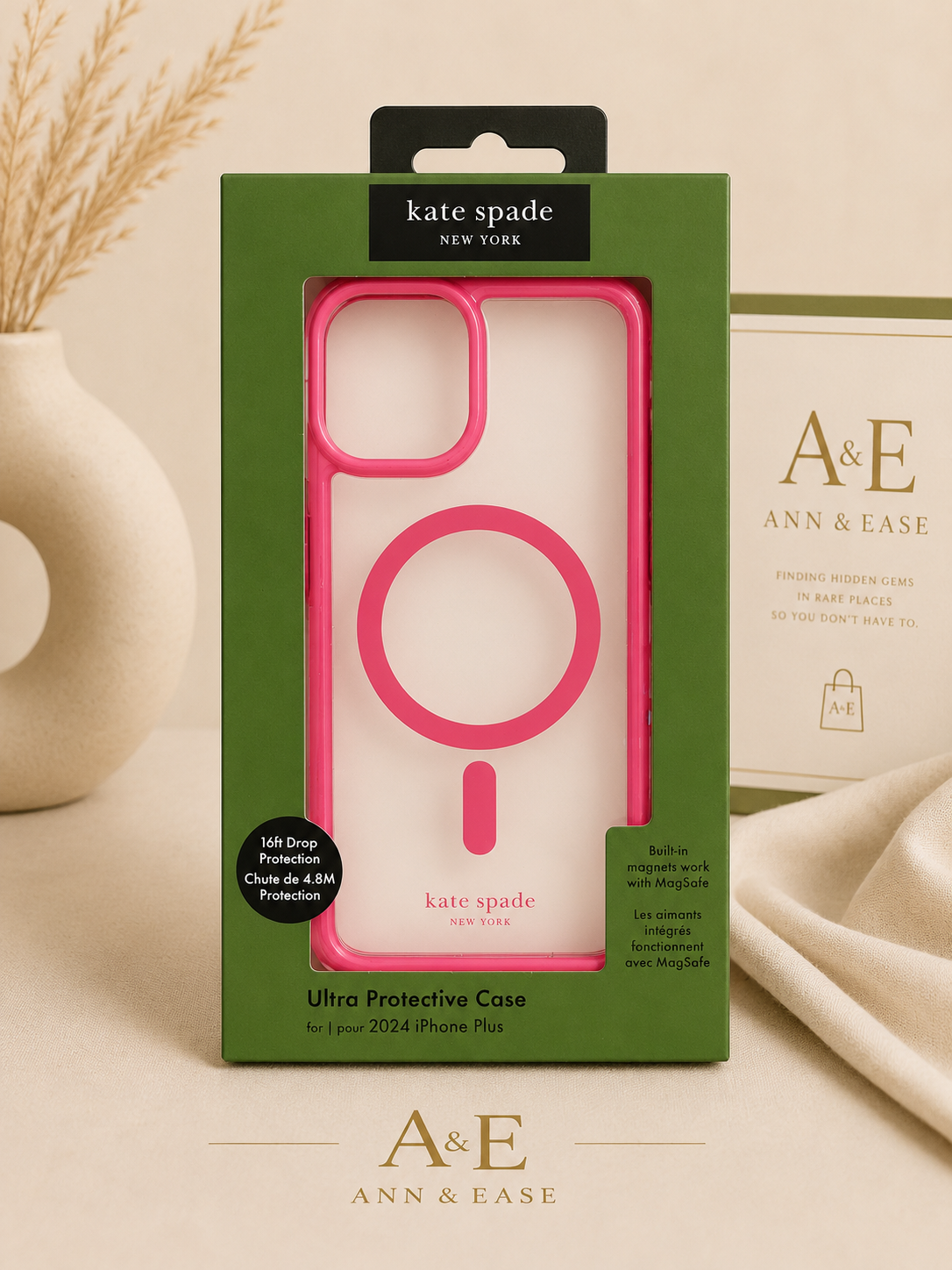 Kate Spade New York MagSafe Protective Case for iPhone 16 Pro Max – Pink