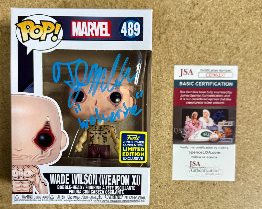 TJ Miller “Weasel” Signed Marvel Wade Wilson (Weapon XI) Funko Pop! #489 SDCC 2021 Vaulted Exclusive JSA COA
