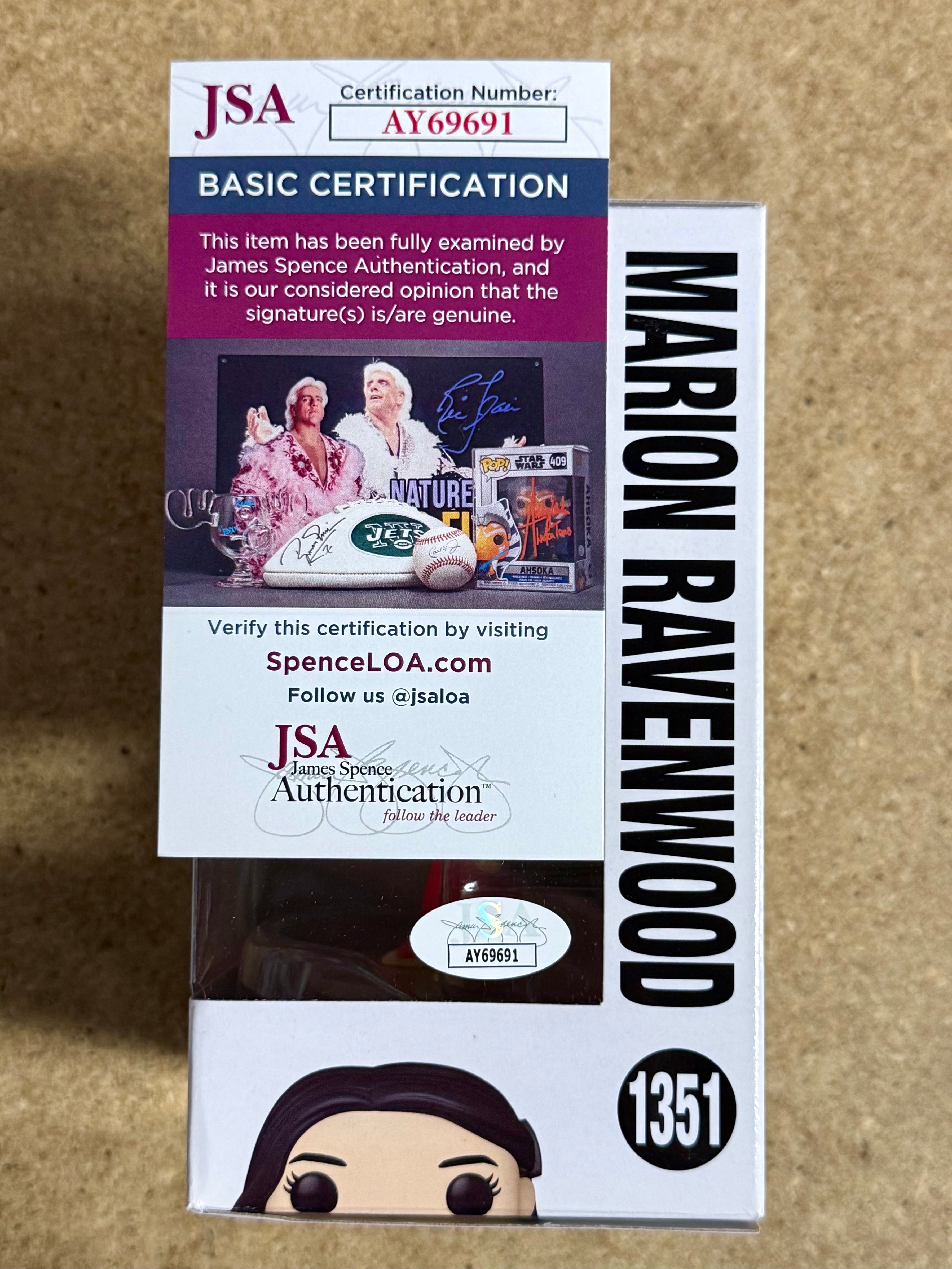 Karen Allen Signed Marion Ravenwood Indiana Jones Funko Pop! #1351 With JSA COA