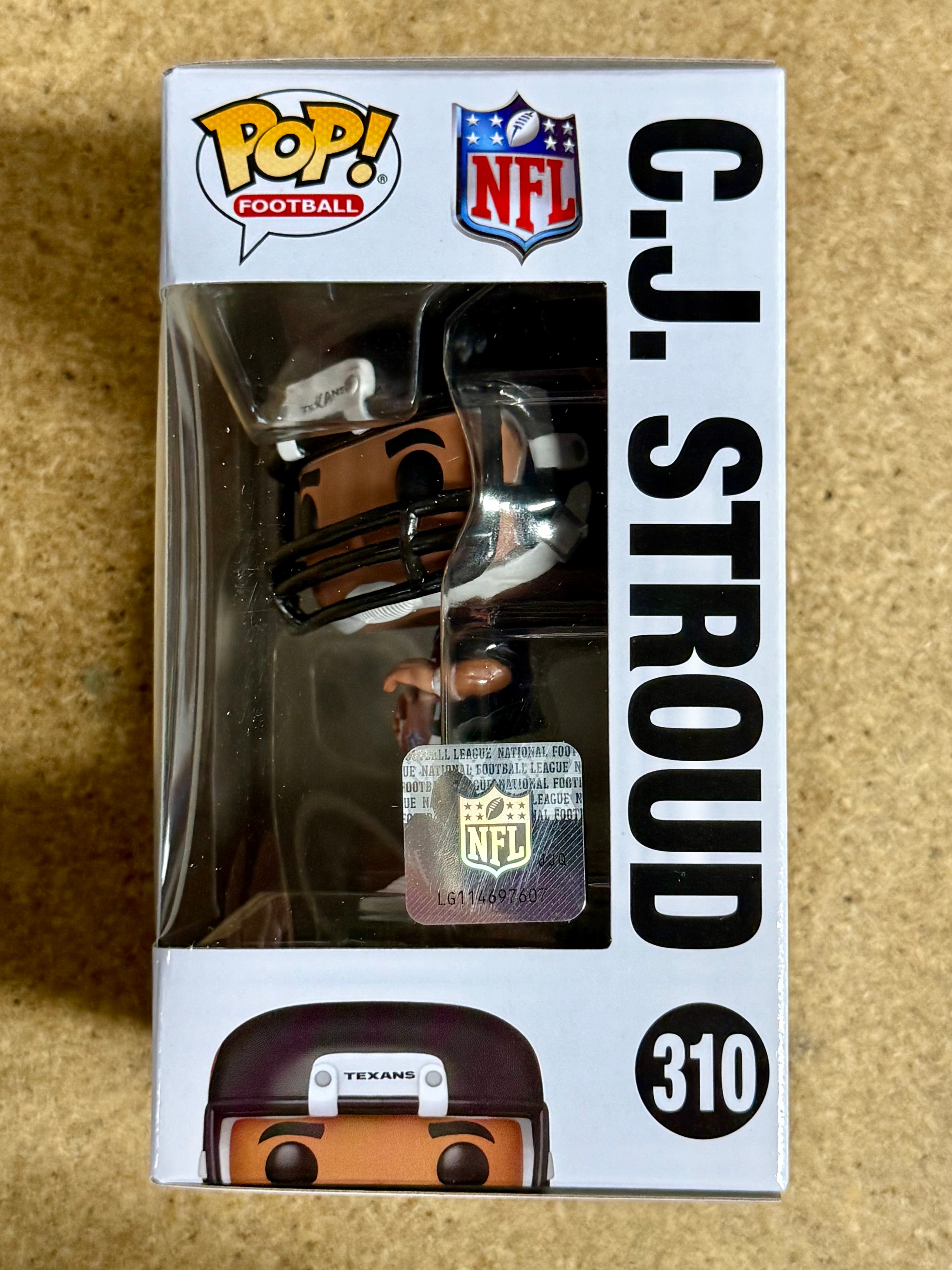 ¡Funko Pop! Fútbol C.J. Stroud #310 NFL Houston Texans Novato del Año 2023