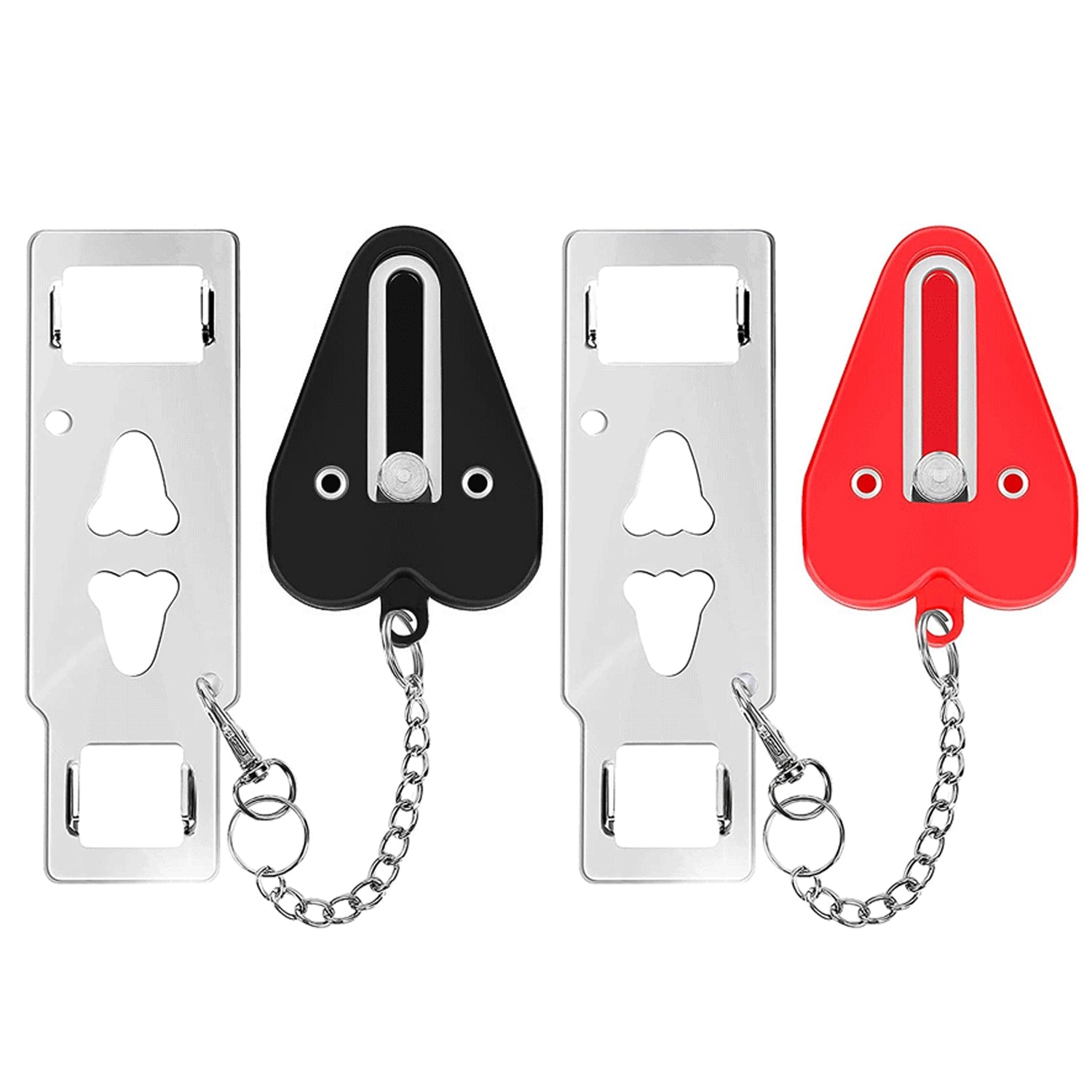 2 piezas cerradura portátil de viaje para puertas, cerradura de seguridad para el hogar, hotel, apartamento, herramienta de seguridad antirrobo, cerrojo de seguridad para puertas