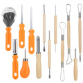 Juego de 13 Piezas para Tallar Calabazas de Halloween Kit de Talla de Acero Inoxidable Kit de Escultura de Calabaza Kit de Corte Herramientas Decorativas de Halloween