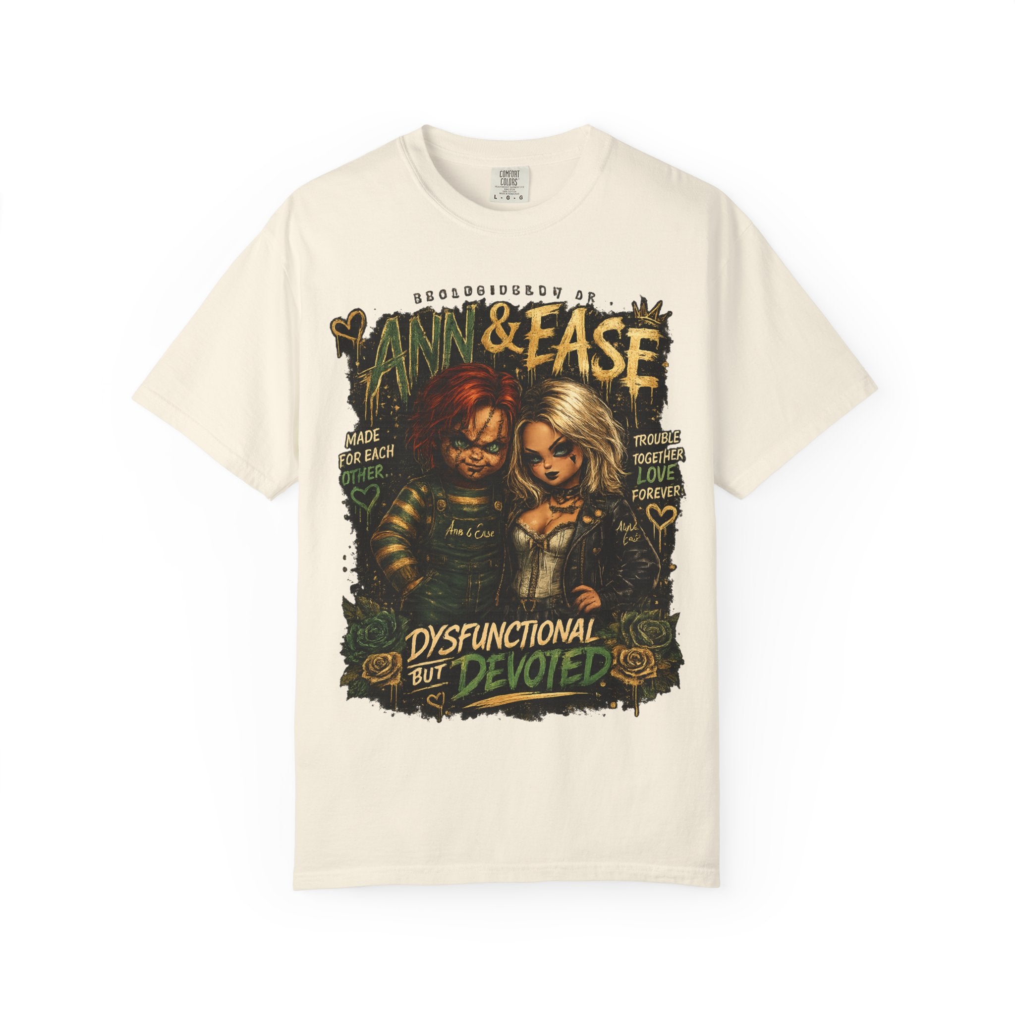 Ann & Ease Camiseta Gráfica "Disfuncional Pero Devota"