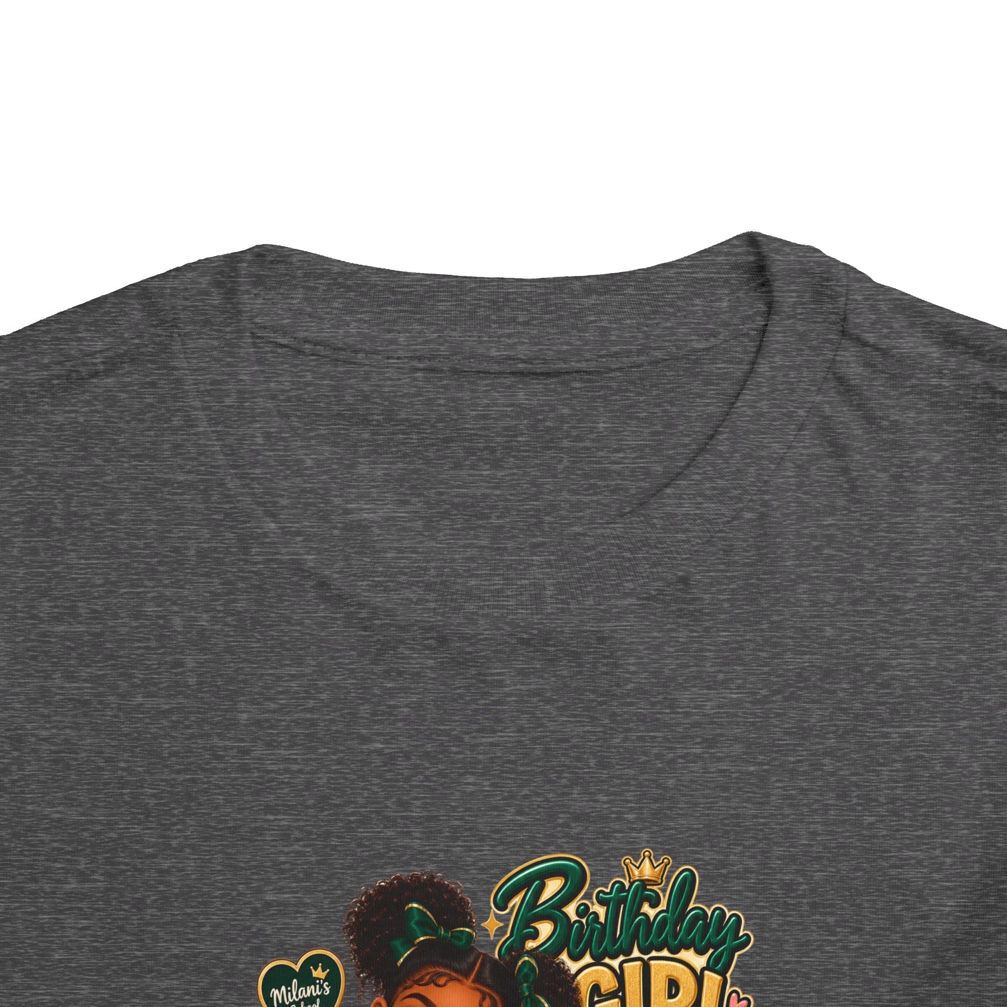 Toddler Tee — 'Milani's 5th Birthday' Cute Girl Graphic Shirt