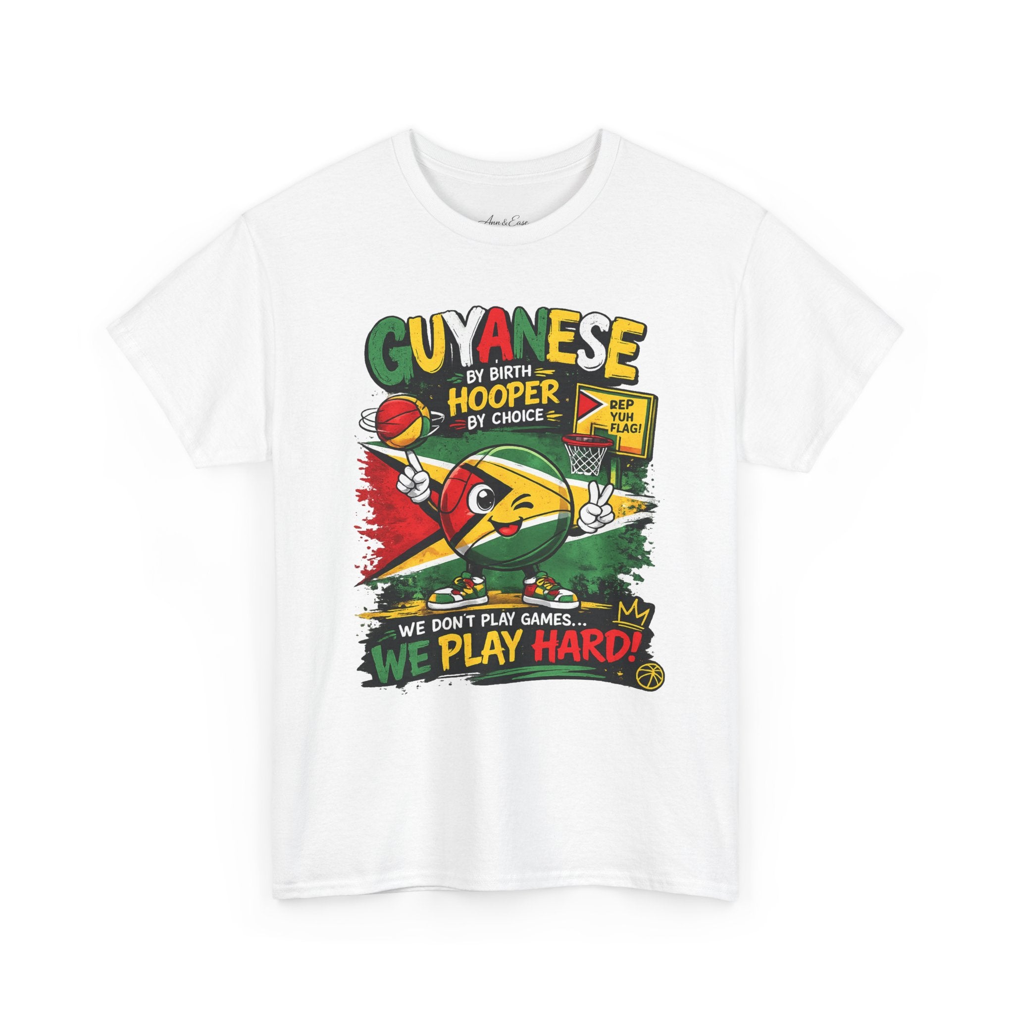 Guyanese Pride T-Shirt — "We Don’t Play Games... We Play Hard!"