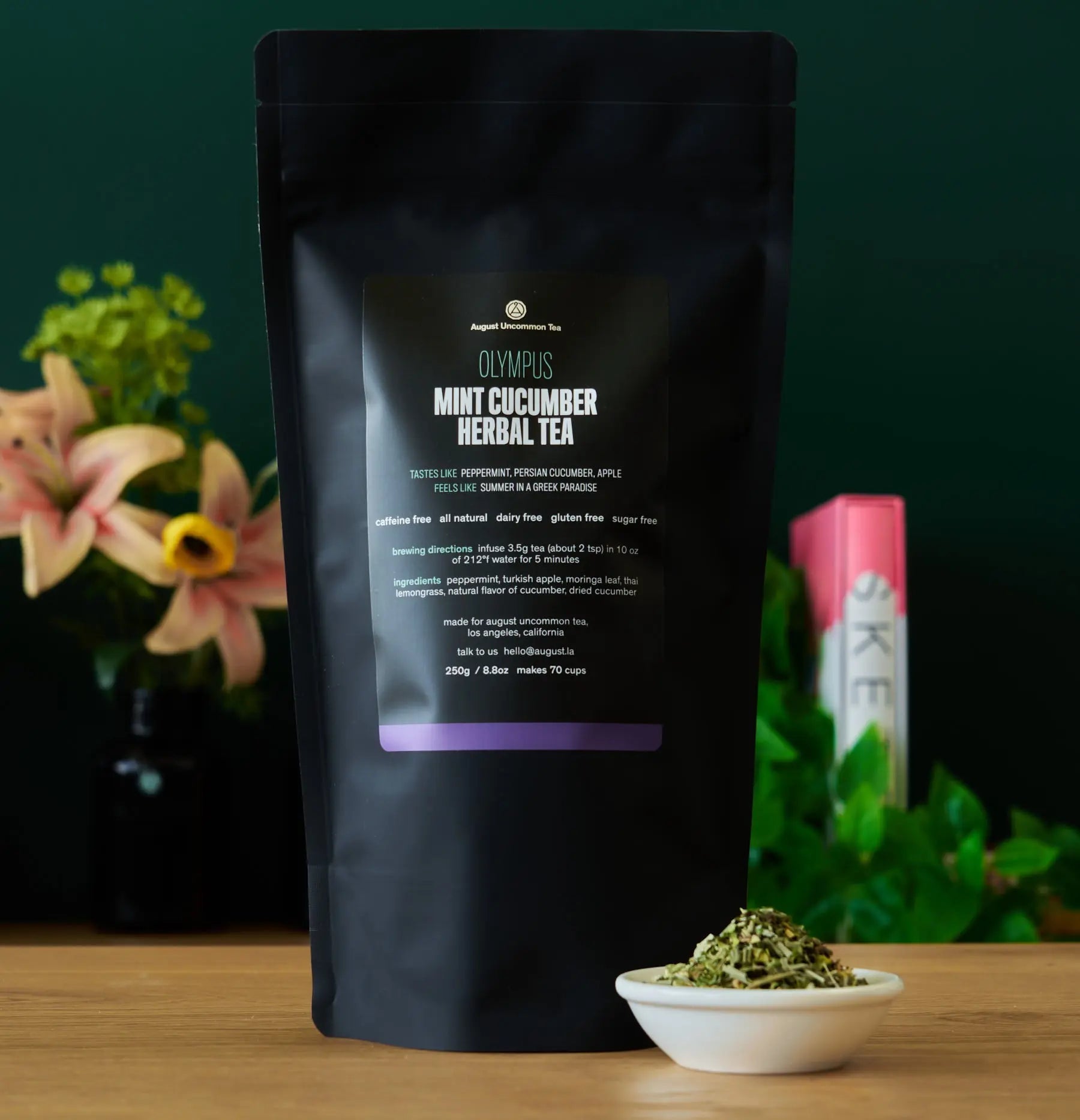 Olympus - Té de hierbas de menta y pepino (sin cafeína)