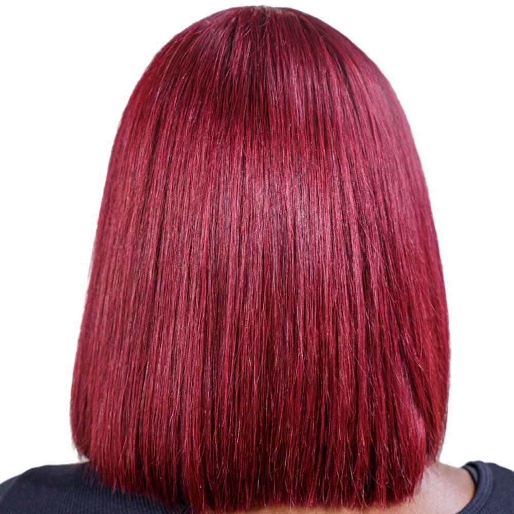 Peluca Bob de Cabello 100% Humano Cherry de Encaje Frontal Transparente 13x4