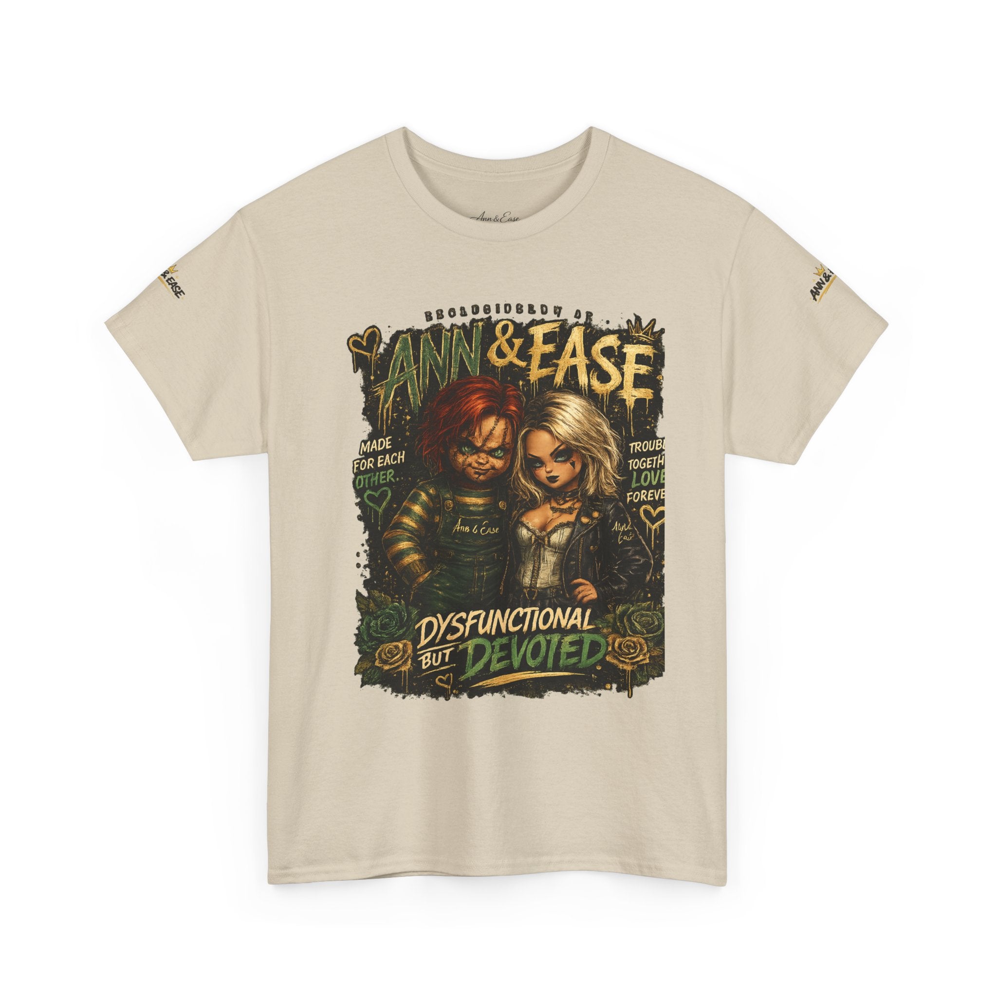 Camiseta gráfica "Disfuncional pero devota" de Ann & Ease