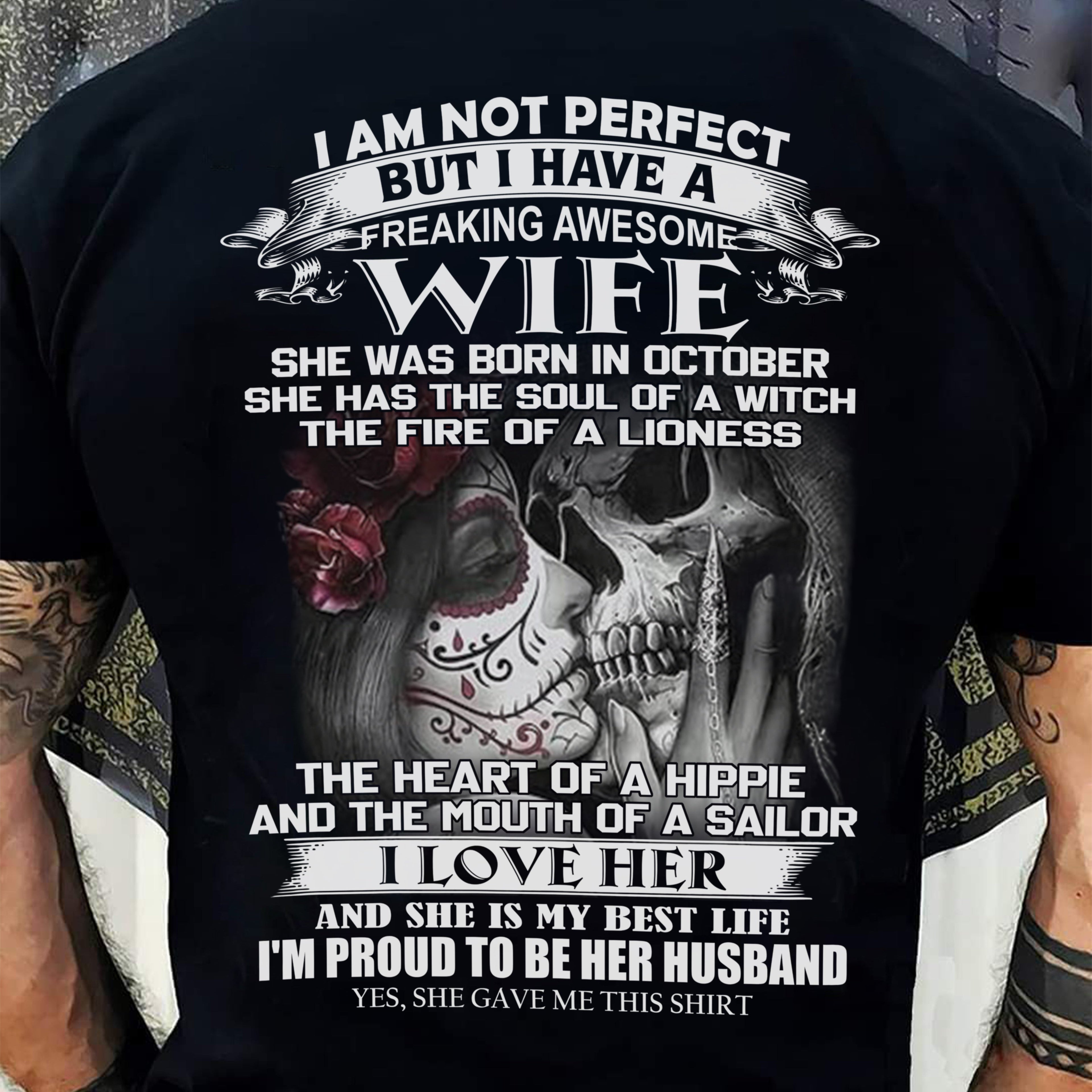 Octubre - No soy perfecto, pero tengo una esposa increíble - Regalo de la esposa para el esposo - NGHL10 (SKU06-31-10)