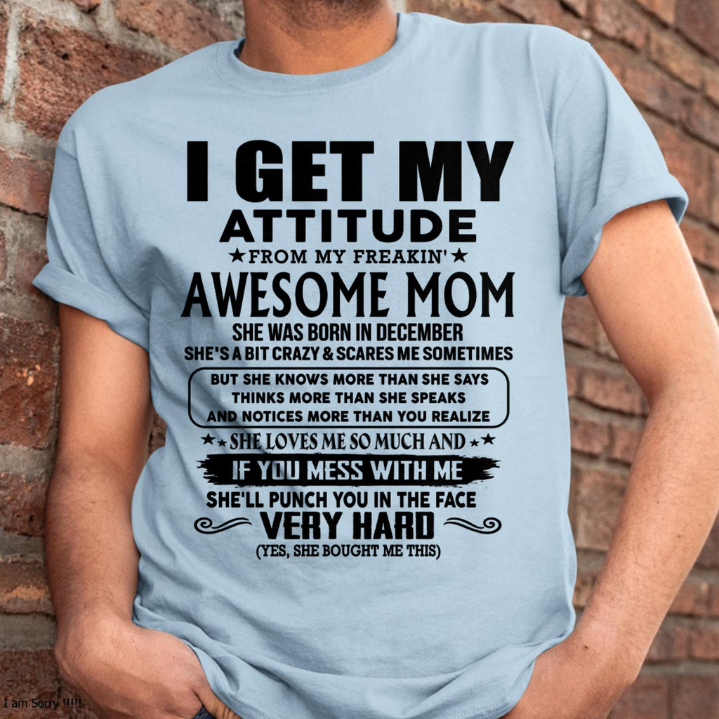 Diciembre - Gracias Mamá - MI ACTITUD LA SAQUÉ DE MI INCREÍBLE MAMÁ - Regalo para Hijo e Hija de Parte de Mamá - NGHL12 (SKU-TMD-CU-12)