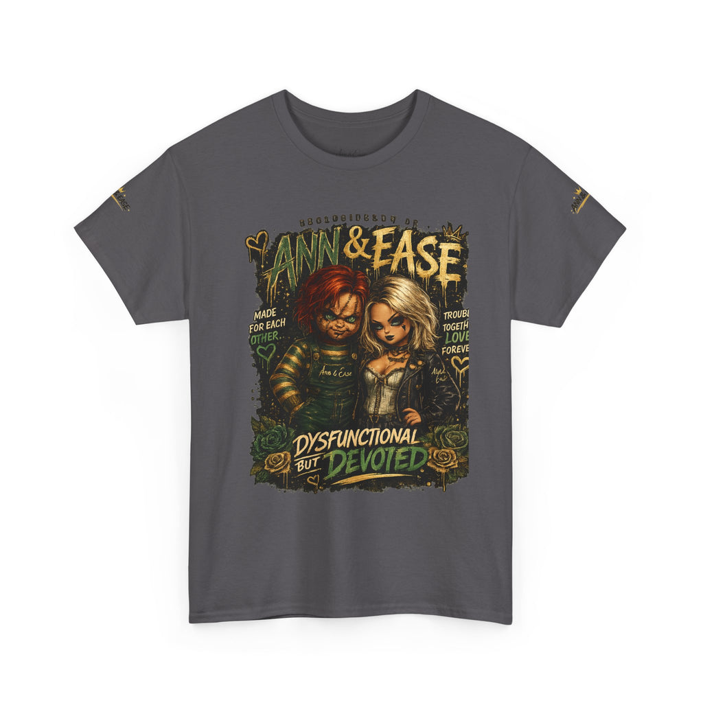 Camiseta gráfica "Disfuncional pero devota" de Ann & Ease