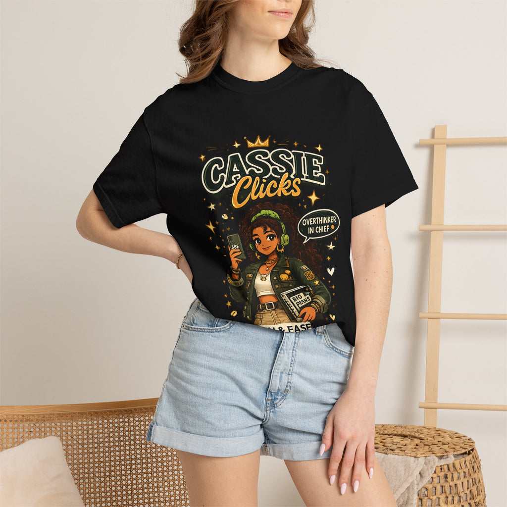 Graphic T-Shirt — “Cassie Clicks” Motivational Crewneck