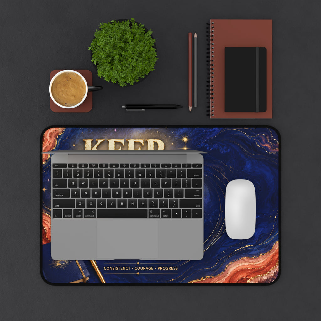 Motivational 'Keep Going' Desk Mat – Inspirational Office Mousepad