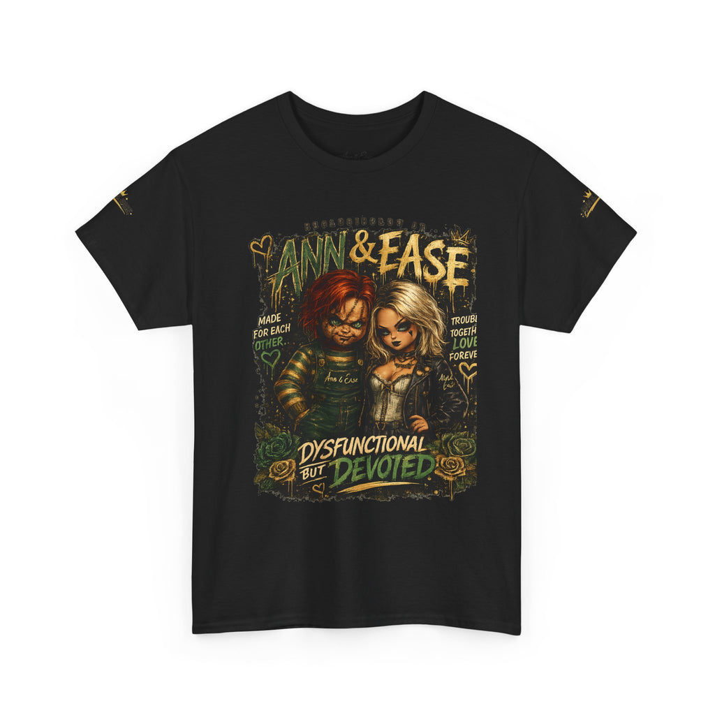 Camiseta gráfica "Disfuncional pero devota" de Ann & Ease