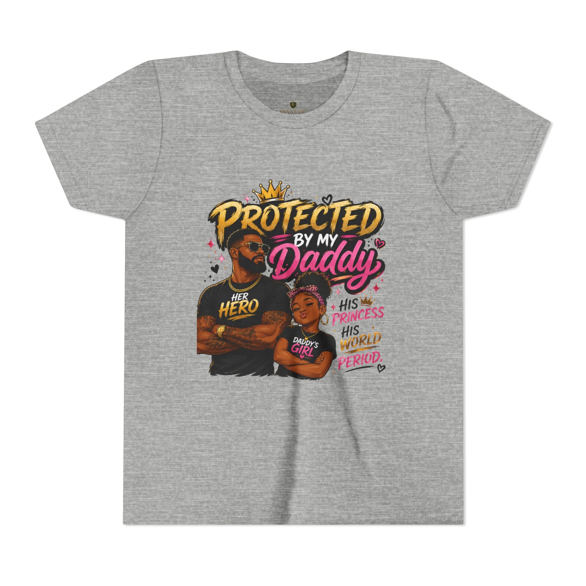 Daddy & Me Youth Tee — "Protected by My Daddy" Father-Daughter Graphic Shirt