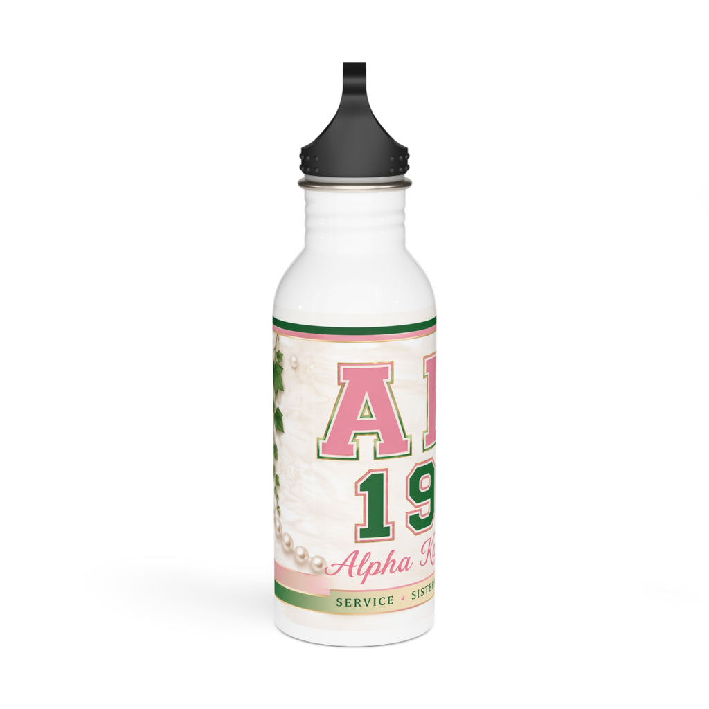 Alpha Kappa Alpha 1908 Stainless Steel Water Bottle – Sorority Pearl & Ivy Day Hydration Bottle