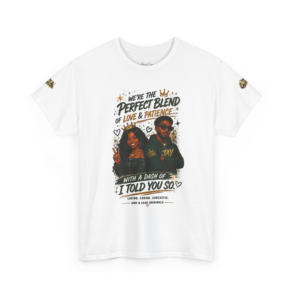 Camiseta para parejas "Perfect Blend" — Camiseta a juego "Te lo dije"