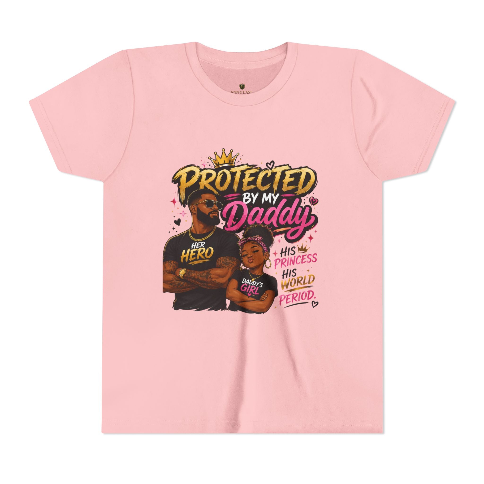 Daddy & Me Youth Tee — "Protected by My Daddy" Father-Daughter Graphic Shirt