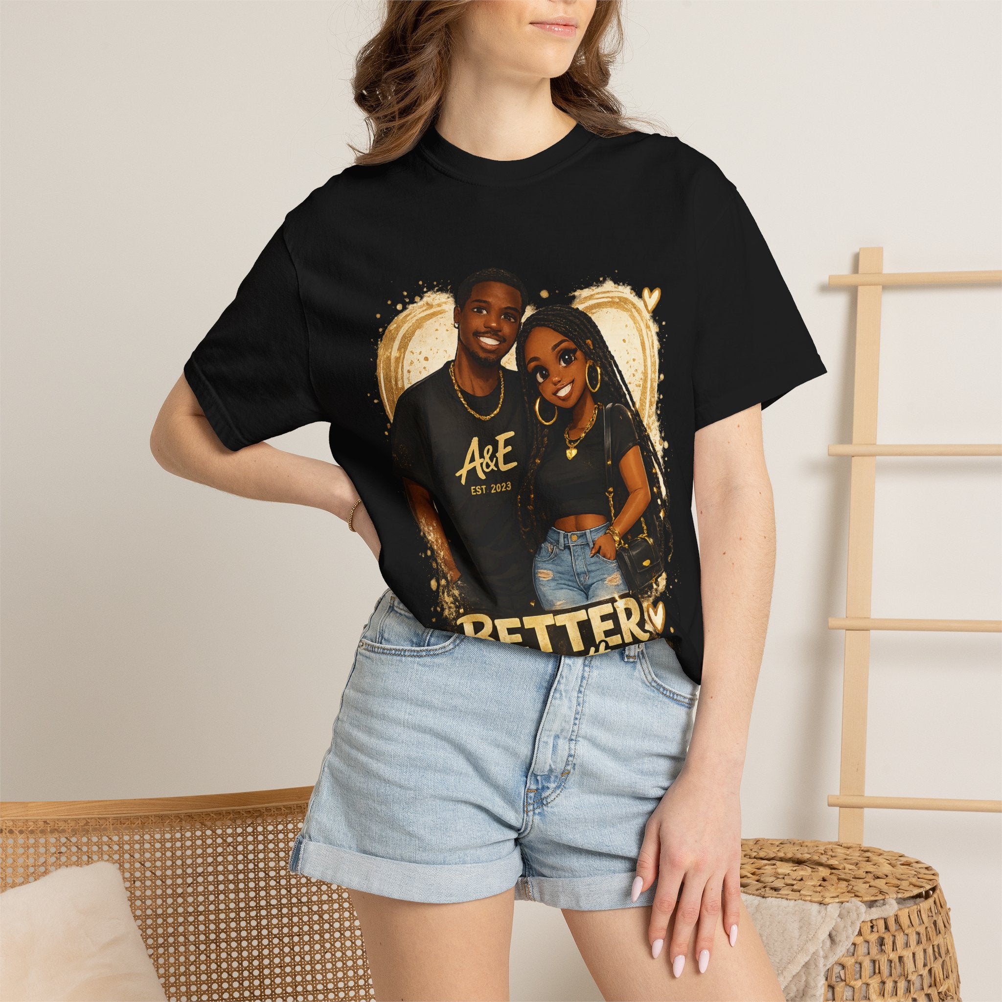 Couples T-Shirt — “Better Together / Different Vibes Same Soul” Graphic Tee