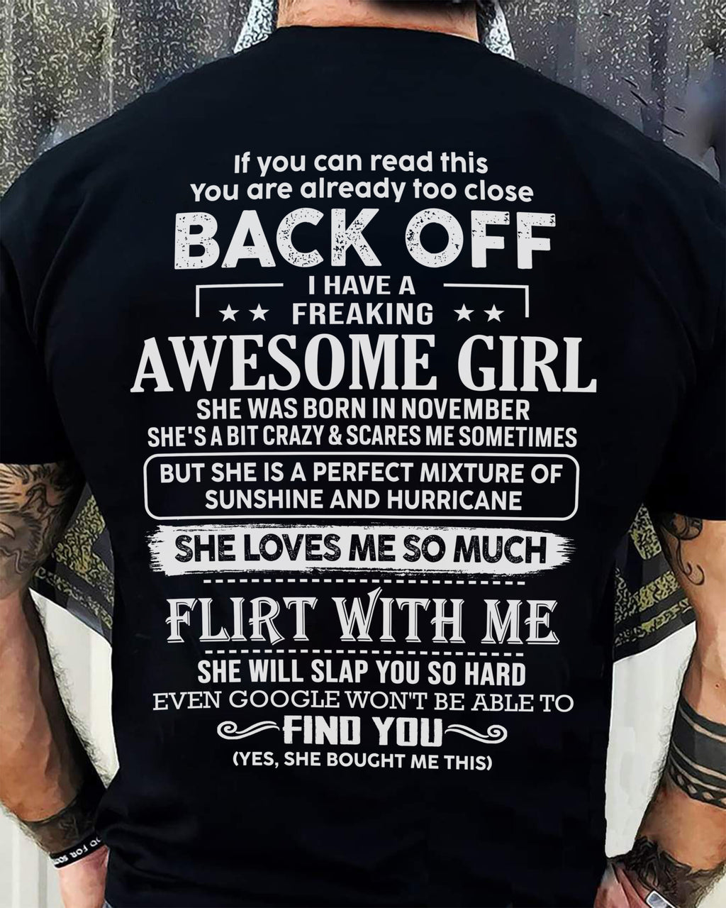 November – Awesome Girlfriend Born In November – Special gift for your Boyfriend – From Wife NGHL11 (SKU06-17-11)