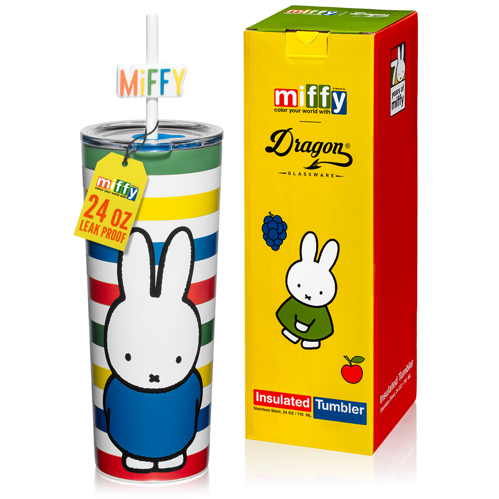 Vaso Miffy de Rayas - 24 oz