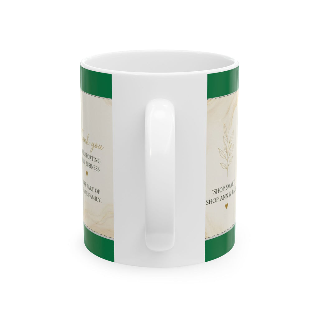 Ann & Ease Logo Ceramic Mug – Branded Coffee Cup (11oz/15oz)
