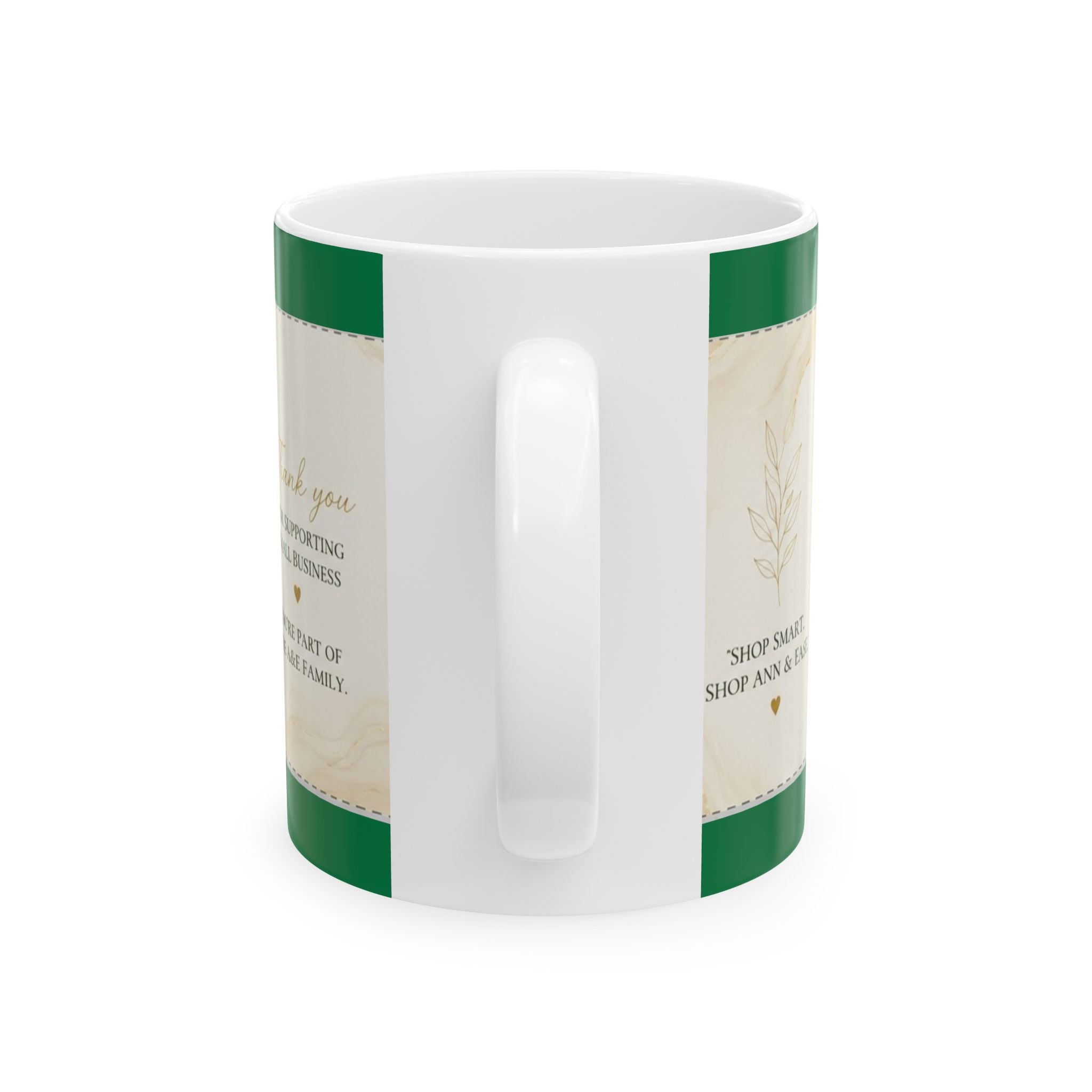 Ann & Ease Logo Ceramic Mug – Branded Coffee Cup (11oz/15oz)