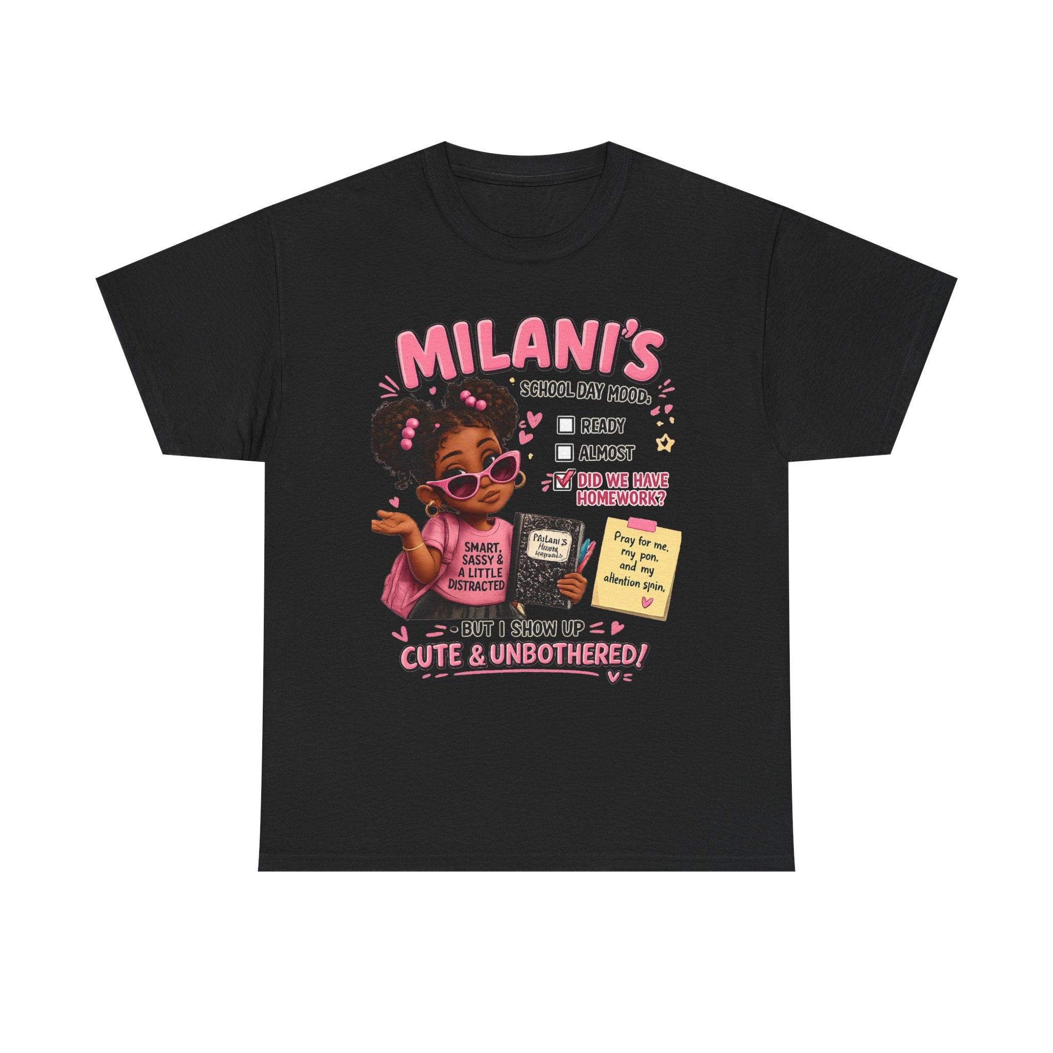 Kids T-Shirt — "Milani's School Days" Cute, Smart & Sassy Back-to-School Tee